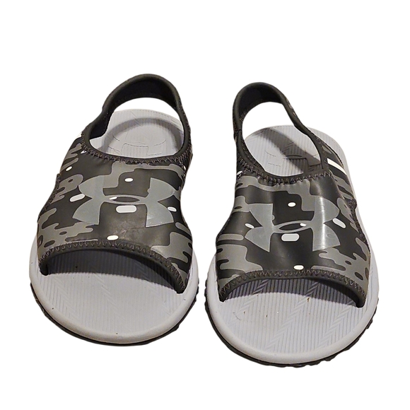 Under Armour Other - Under Armour Black/Gray/White Camo Sandals